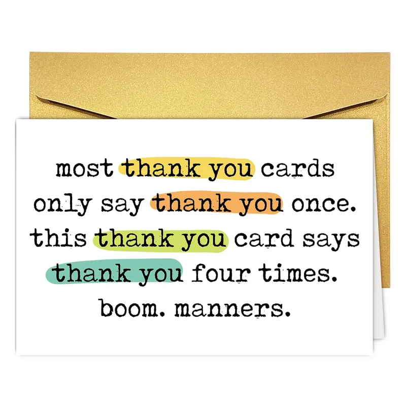Funny Thank You Card for Anyone Who Deserves Extra Thanks