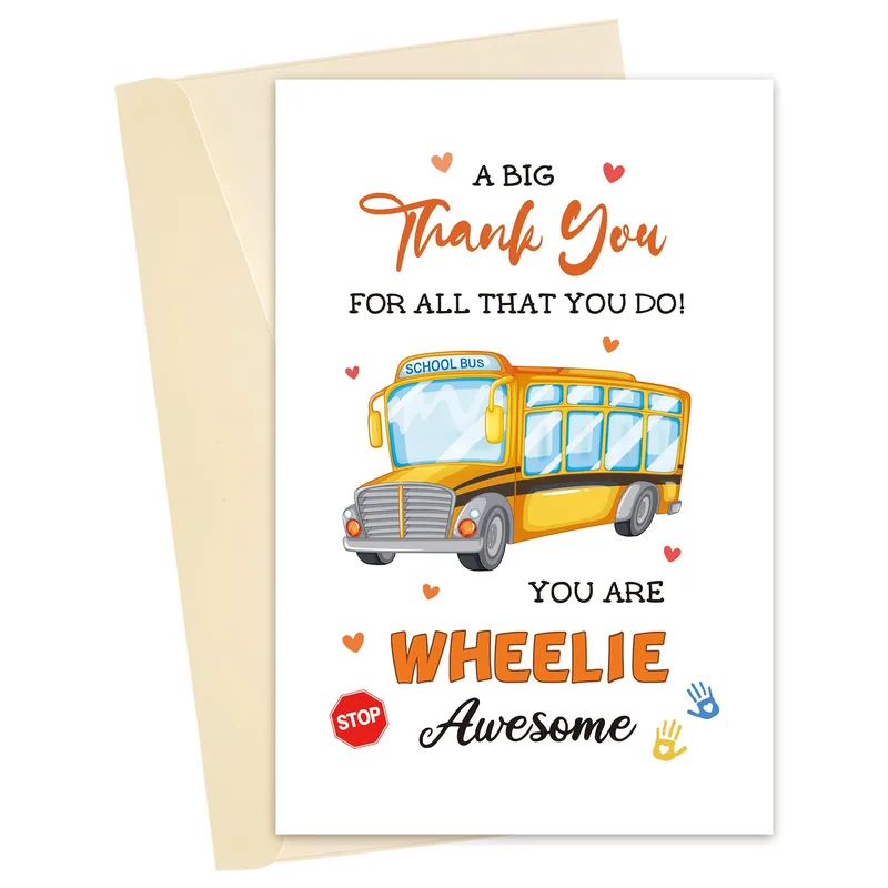 School Bus Driver Appreciation Card: Wheelie Awesome Thanks