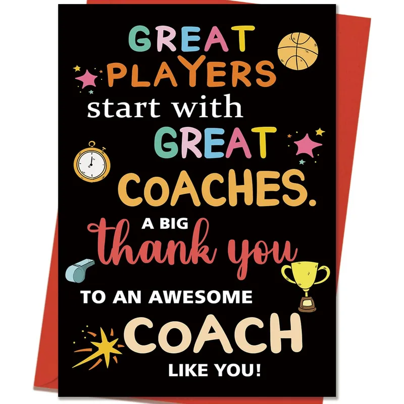 Basketball Coach Card: Great Players Start With Great Coaches