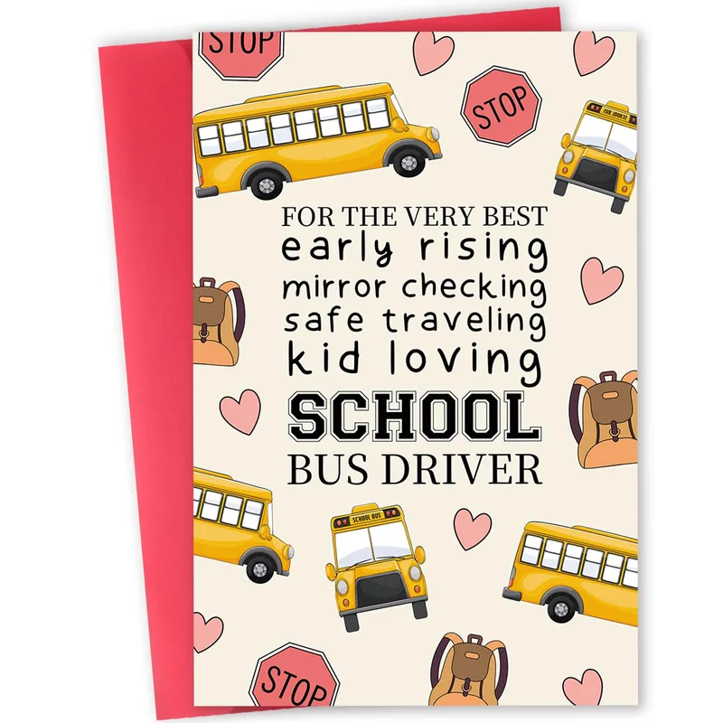 For The Very Best Card: Funny School Bus Driver Thank You