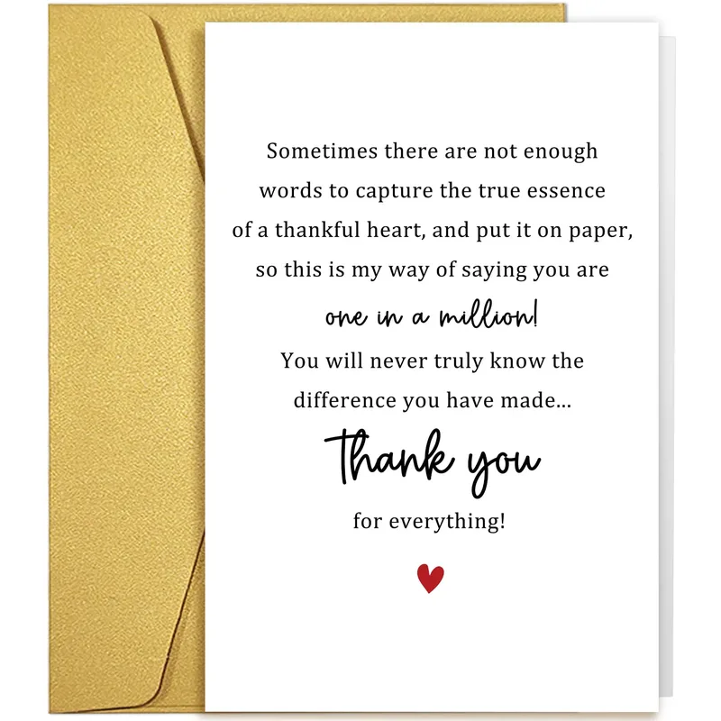 One in a Million Card: A Thank You Full of Heart