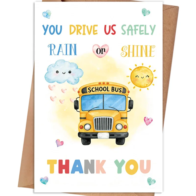 You Drive Us Safely Card for Bus Drivers Who Keep Going
