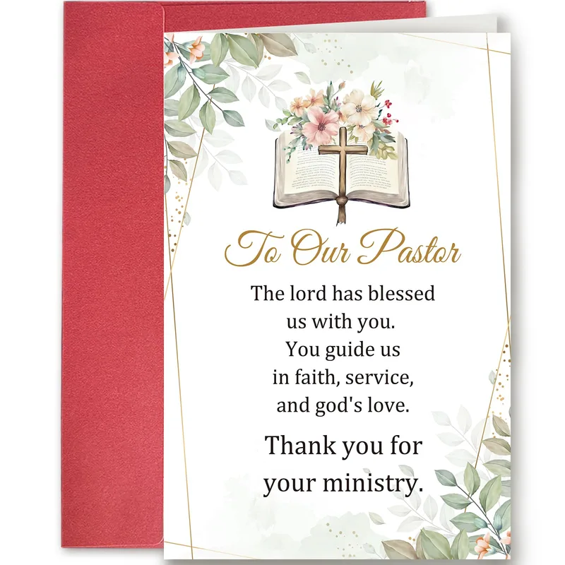 Church Minister Thank You Card for Your Faithful Pastor