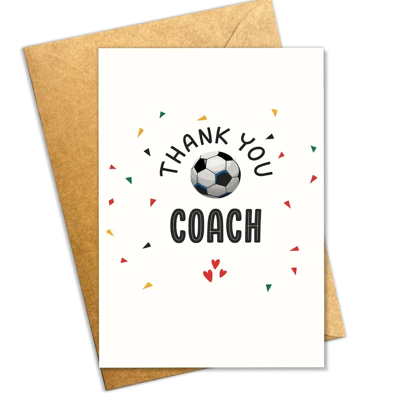 Soccer Coach Thank You Card for a Great Season