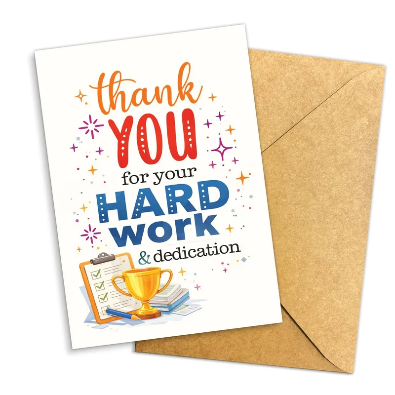 Thank You Hard Work Card for a Job Well Done