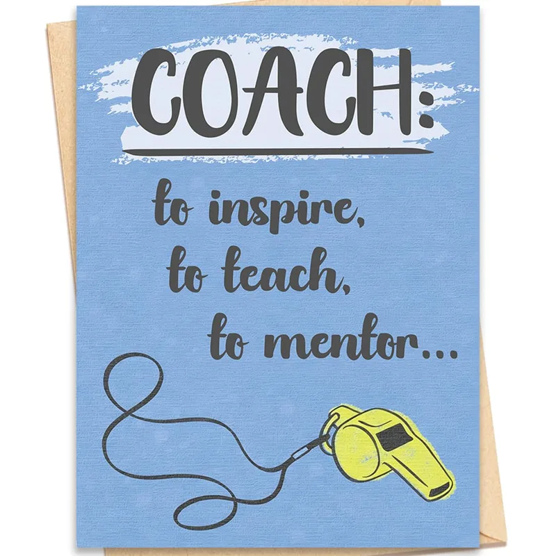 Inspiring Coach Card: A Whistle Full of Thanks