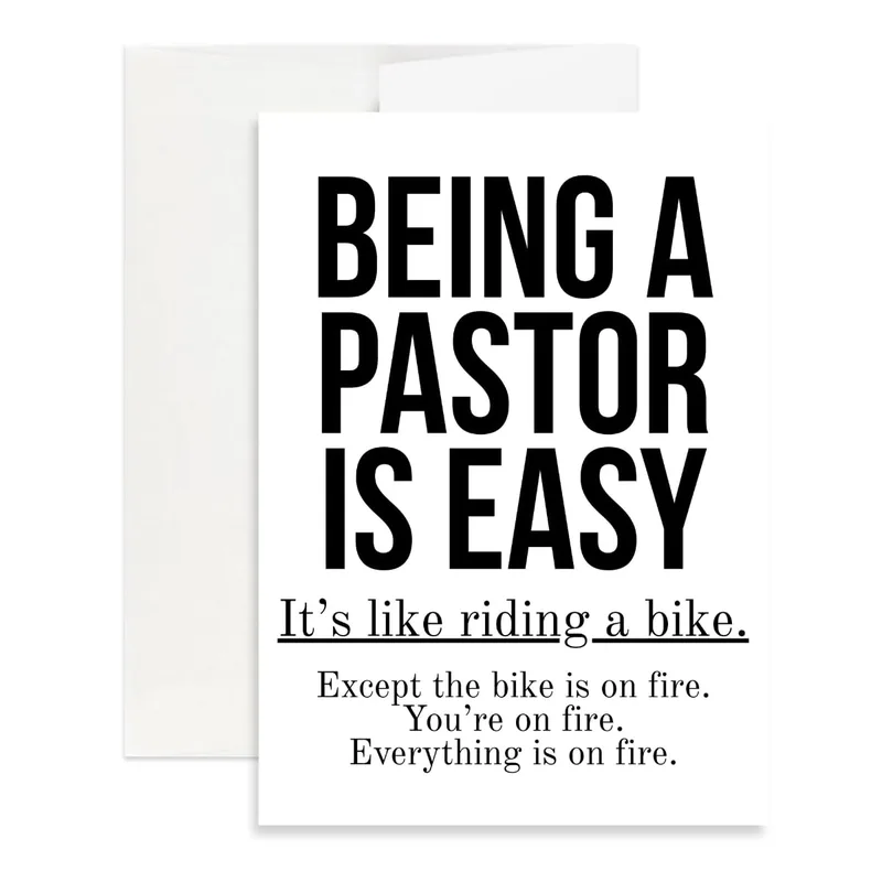 Funny Pastor Card: Being a Pastor Is Easy