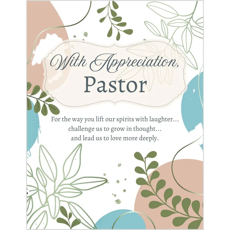 With Appreciation Pastor Card: Thank You for Leading Us