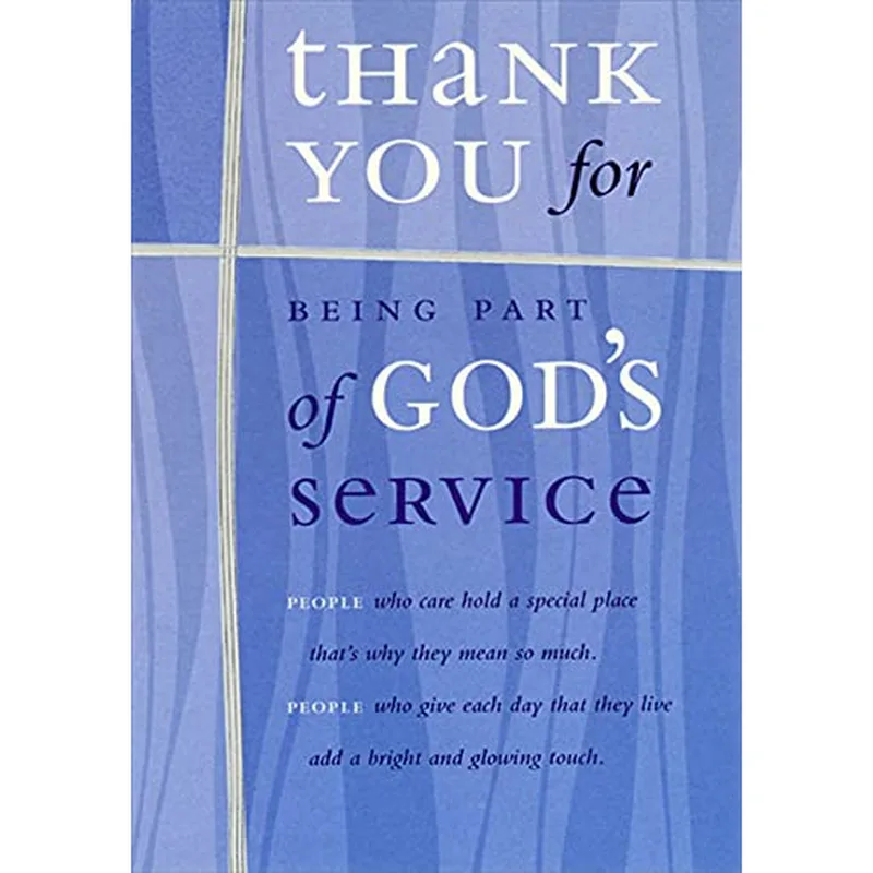 Thank You Church Volunteer Card: Thanks for Serving