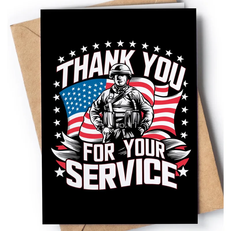 Military Veteran Thank You Card for Service Members