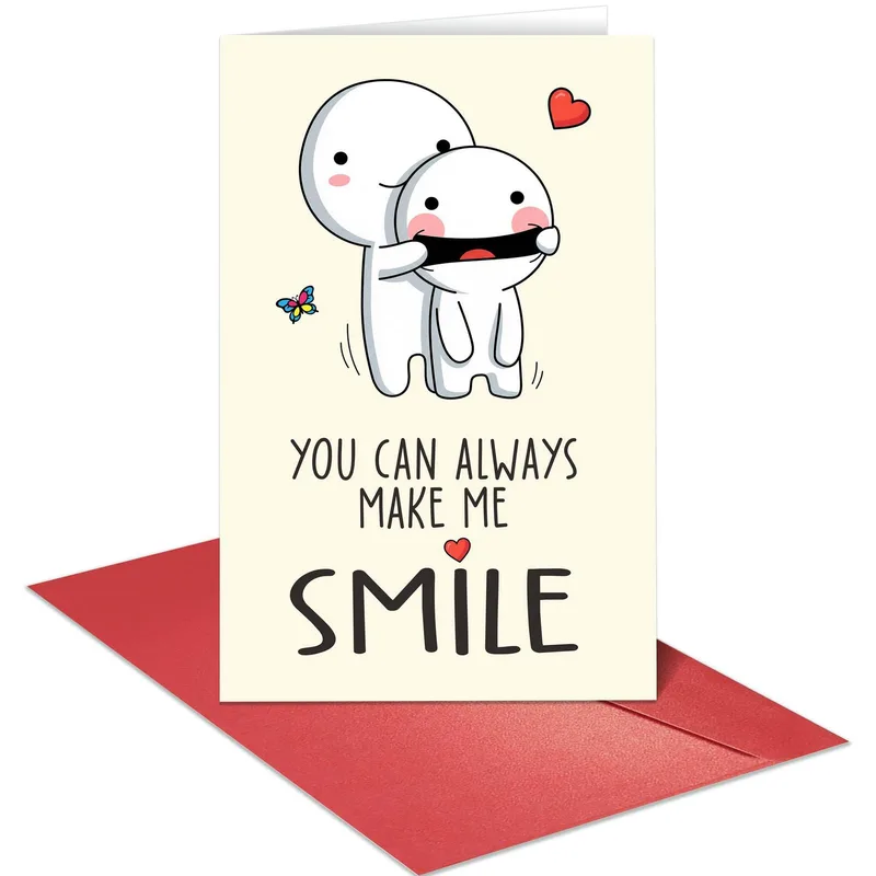 Make Me Smile Card – Greeting Card in black