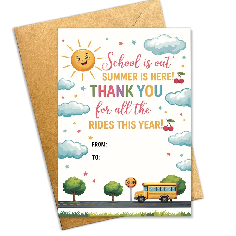 End of School Year Card: Thank You for All the Rides This Year