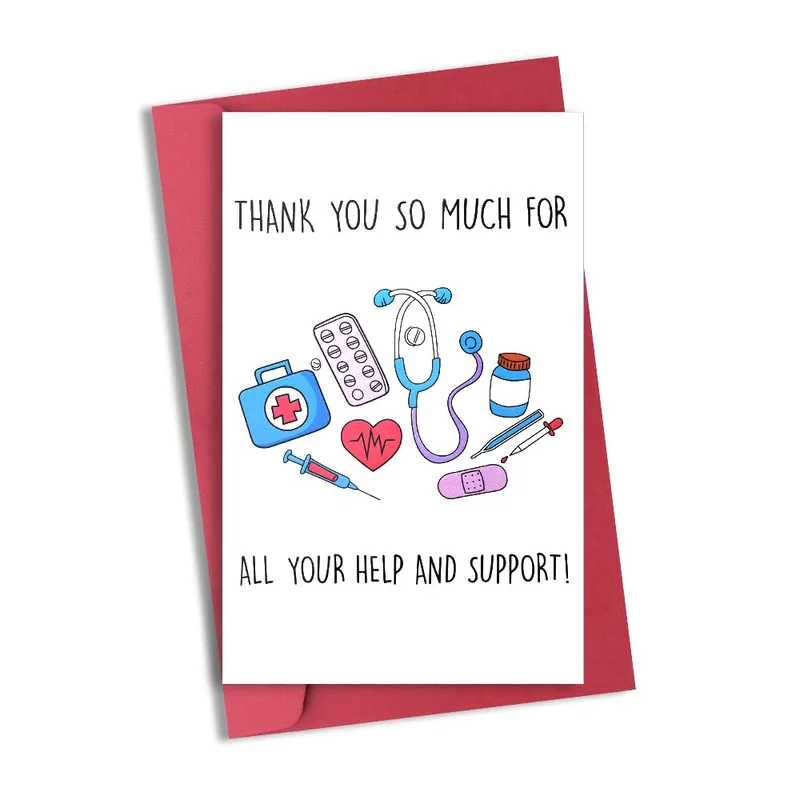 Medical Supplies Card for Thanking Your Care Team