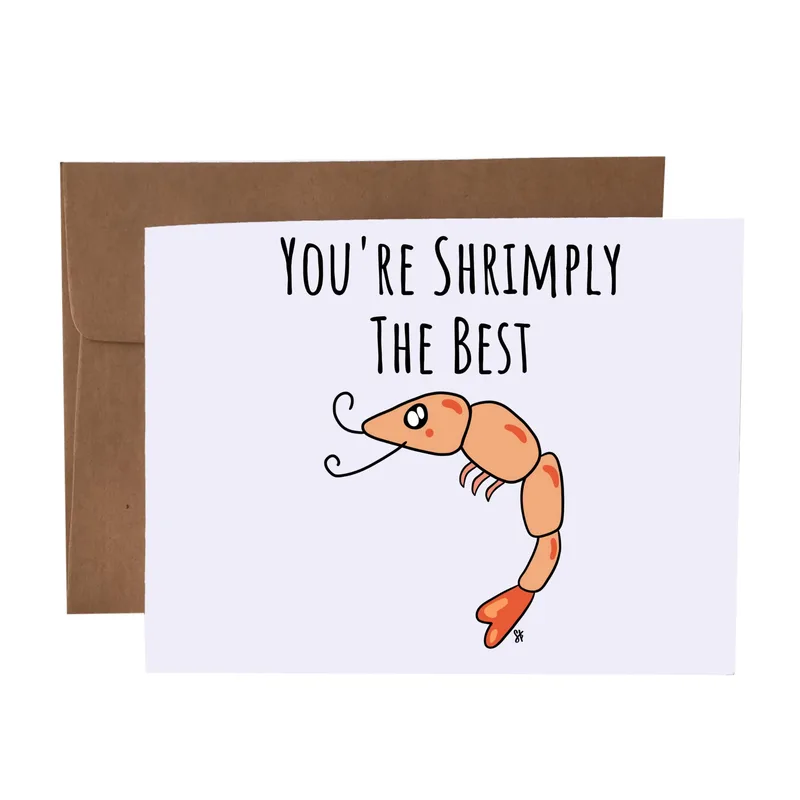 Shrimply the Best Card: A Shrimp Pun Thank You