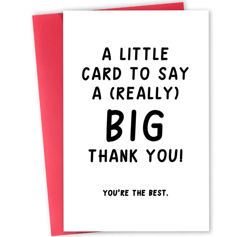 Really Big Thank You Card: A Playful Note of Gratitude