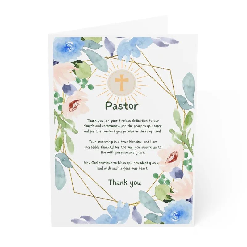 Thank You for Your Tireless Dedication Card for Pastors