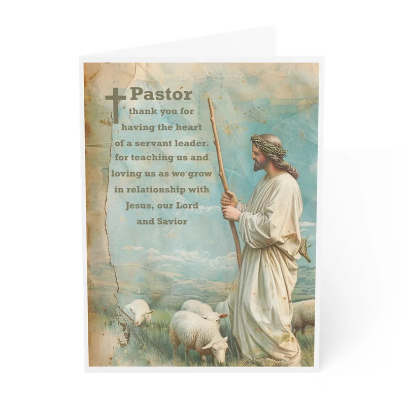 Servant Leader Pastor Card: A Shepherd Thank You