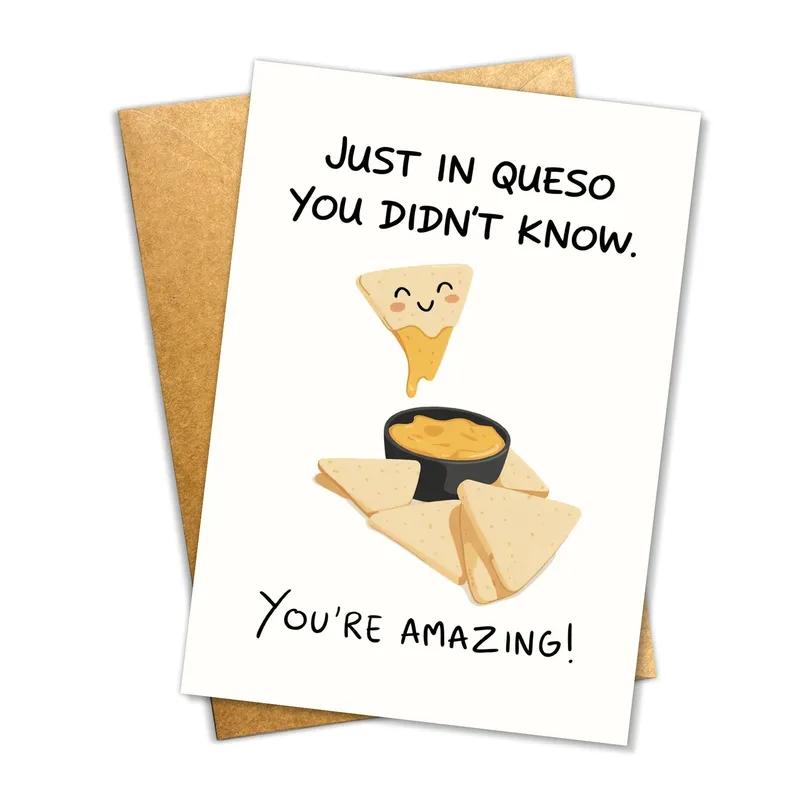 Cheese Dip Card for a Thank You That Gets a Laugh