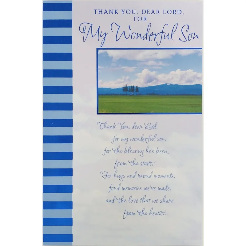 Wonderful Son Card: Thanks for a Blessing Like Him