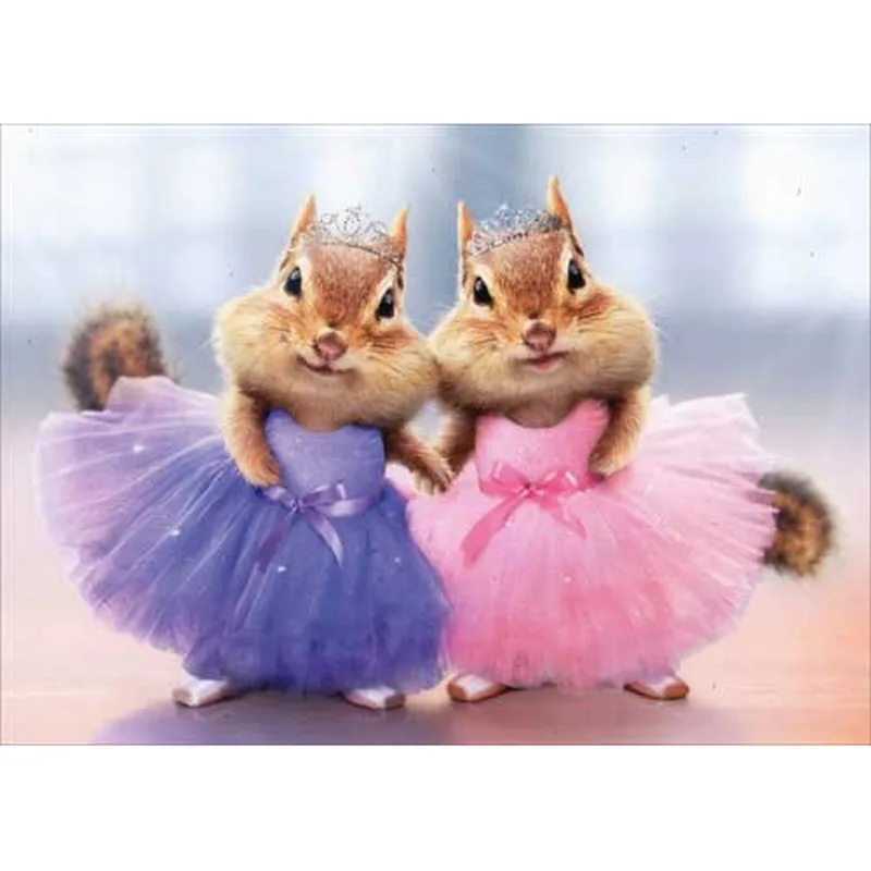 Ballerina Chipmunks Card for Your Favorite Dancer