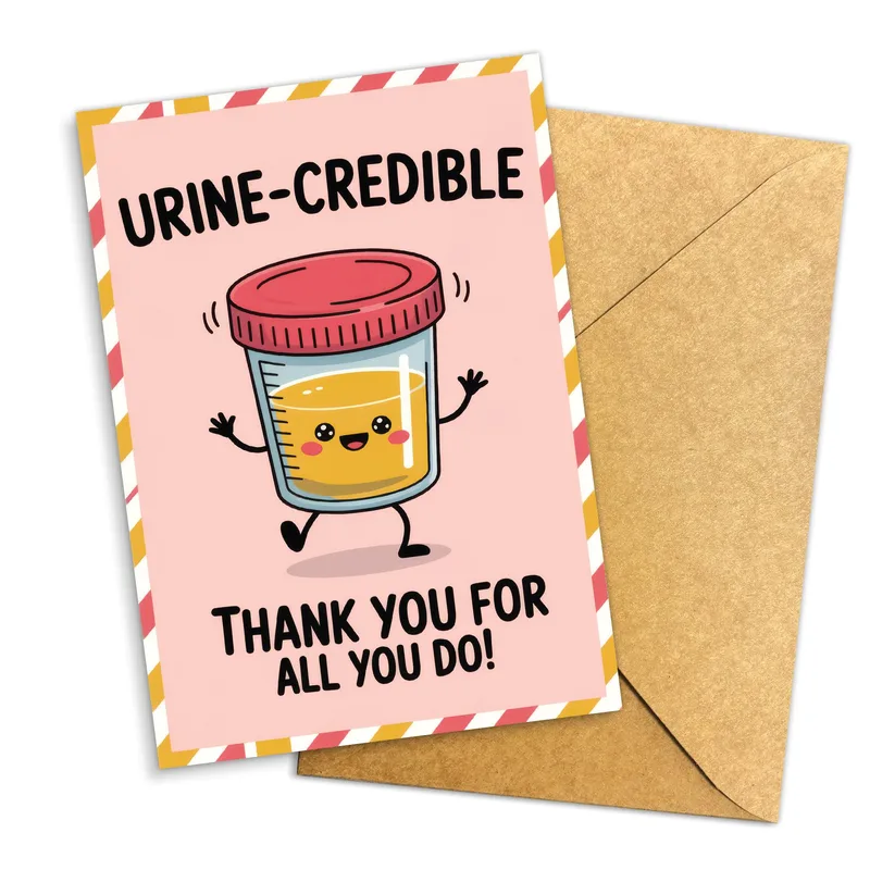 Urine-Credible Thank Card for a Medical Helper Who Deserves It