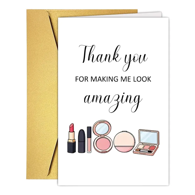 Makeup Artist Thank You Card: Thanks for Making Me Glow