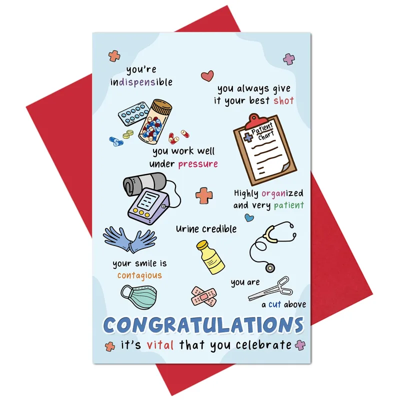 Nurse Congratulations Card for New Doctors Nurses Medical Graduation