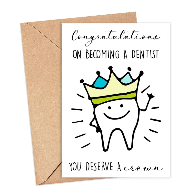 Congratulations On Becoming A Dentist Card With a Smiling Tooth