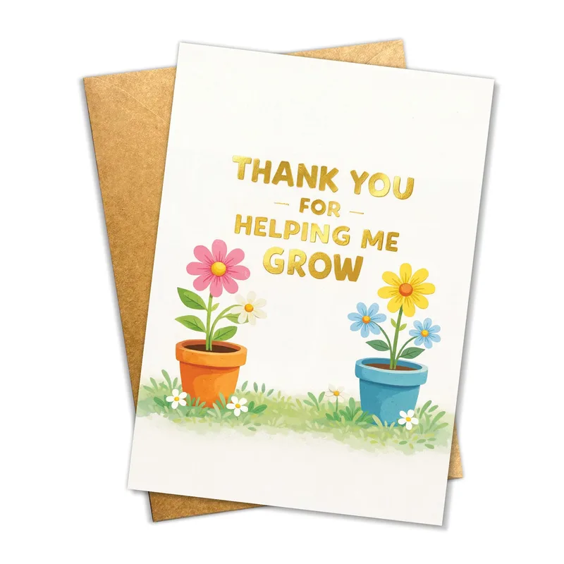 Thank You Gardening Card for Helping Me Grow