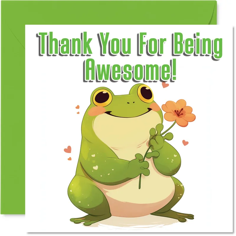 Awesome Frog Card for Thanking Someone Kind