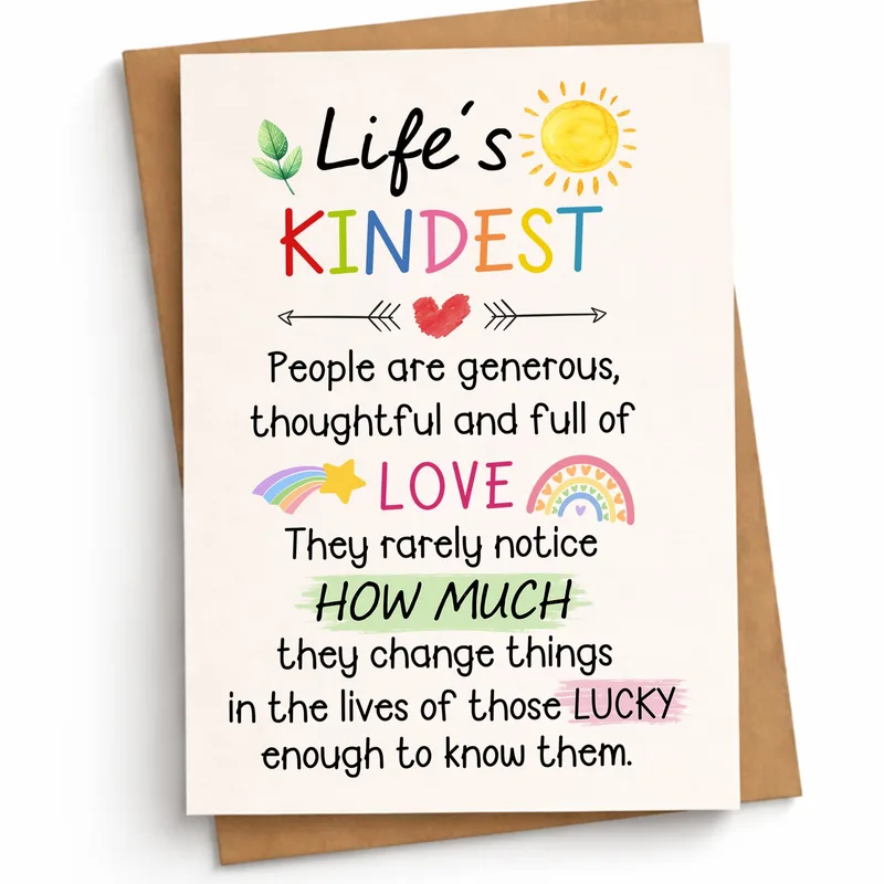 Generous Friend Card: Kind Words for Someone Special