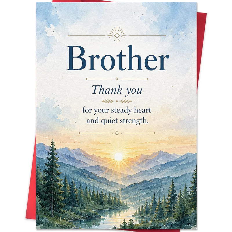 Brother Appreciation Card: A Mountain Sunrise for Your Brother