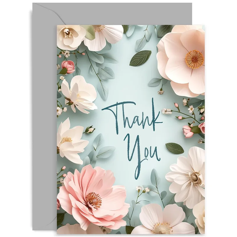 Thank You Floral Card for Someone Who Made a Difference