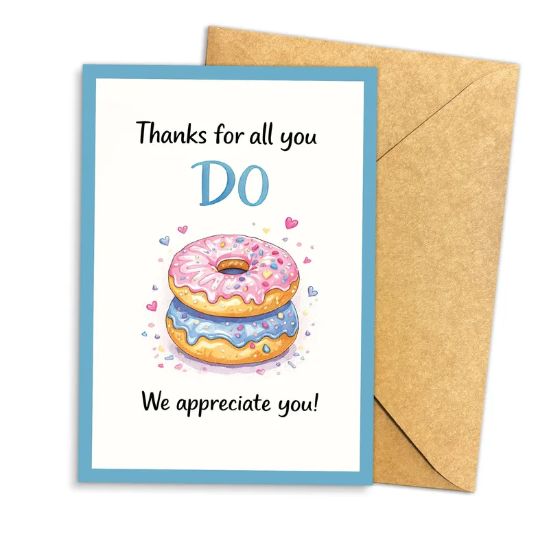 Appreciation Donut Card – Greeting Card in black