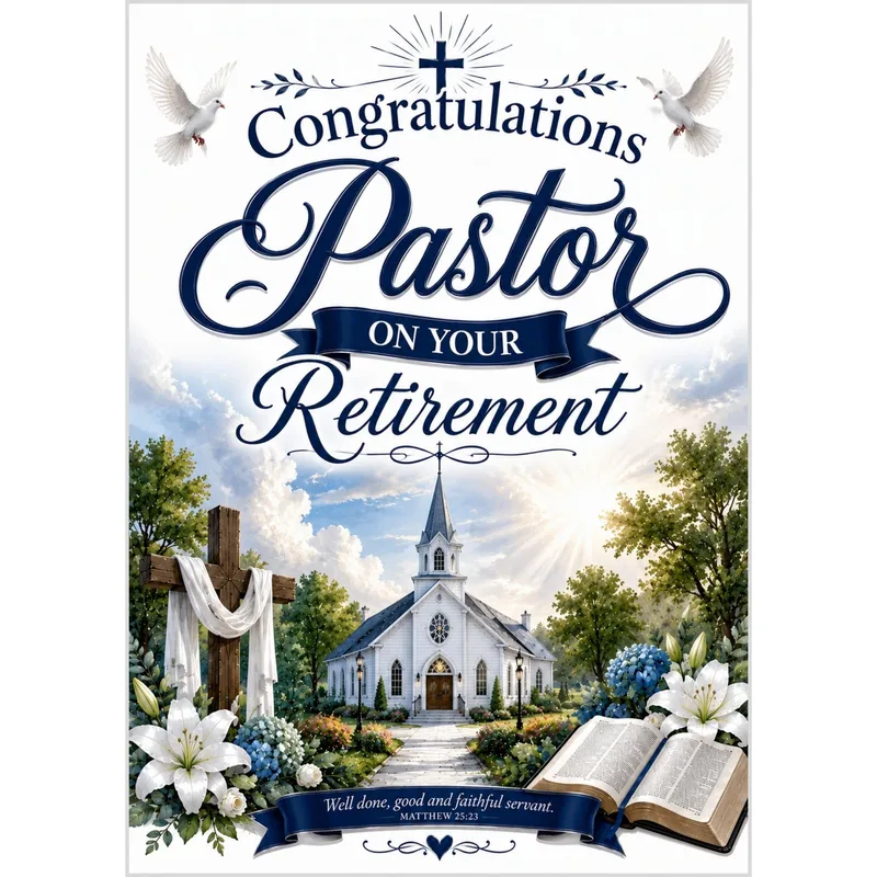 Retired Pastor Card: A Warm Farewell for Your Pastor