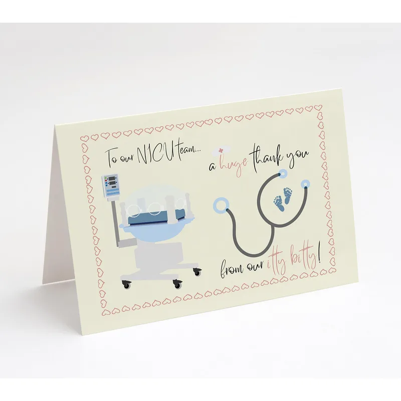 NICU Nurse Thank You Card for Your Care Team