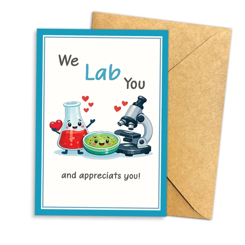 Lab Pun Thank You Card for a Hardworking Scientist