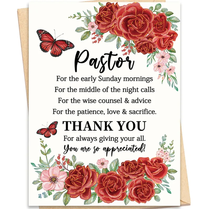 Pastor For the early Sunday Card: Thank You Pastor Card