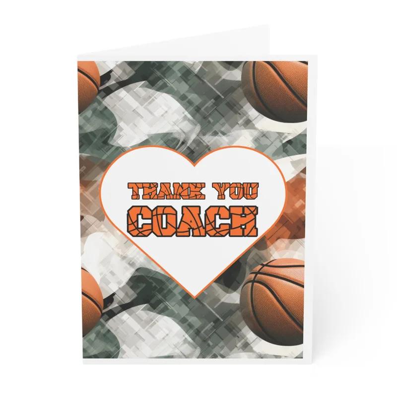 Basketball Coach Thank You Card for Urban Style Appreciation
