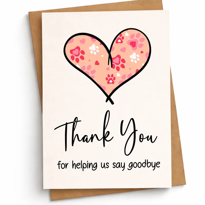 Pet Loss Thank You Card: A Gentle Note of Gratitude