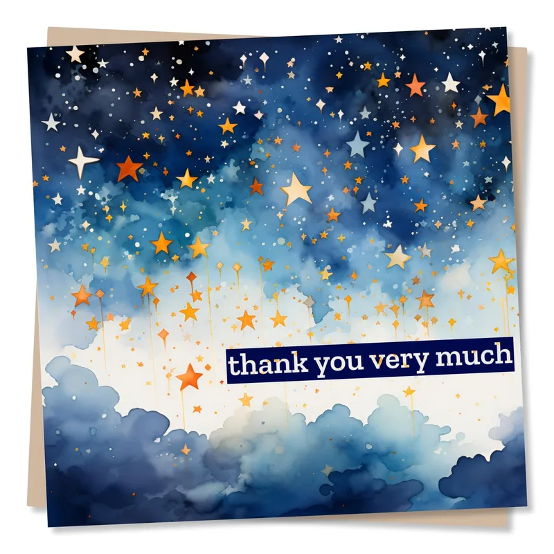 Starry Sky Card: A Thank You Full of Stars