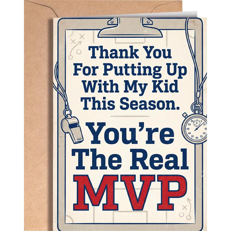 Youth Sports Coach Card: Thanks for Putting Up With My Kid