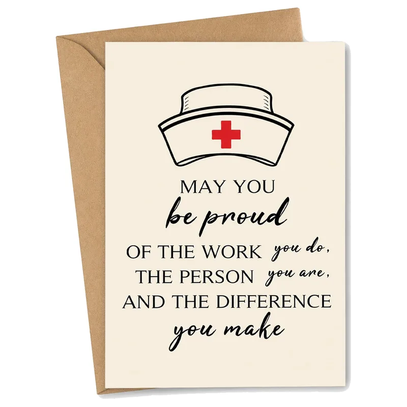Proud Nurse Card: A Thank You With a Red Cross Cap