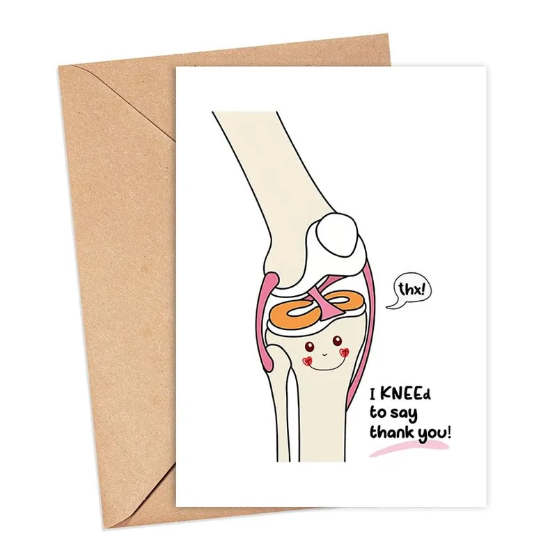 Anatomy Thank You Card: A Knee-Themed Card of Gratitude