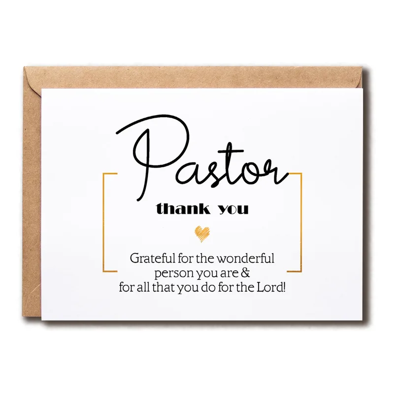 Pastor Thank You Grateful Card for Your Pastor