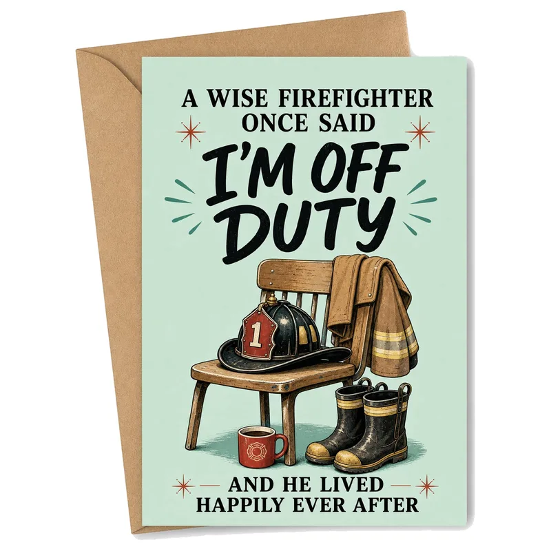 Off Duty Firefighter Card: A Retirement Card for a Hero