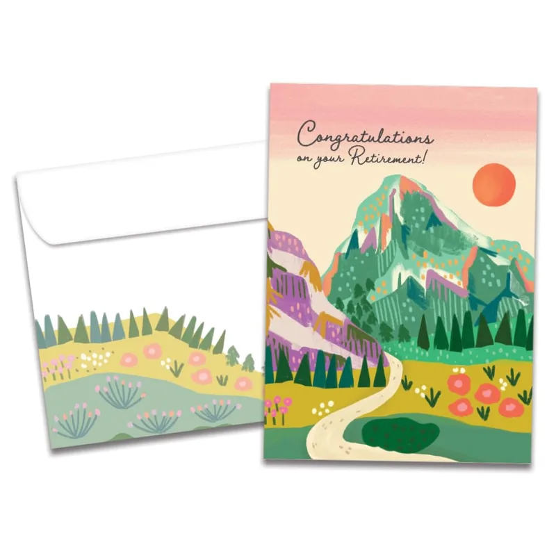 Retirement Mountain Card: a warm send-off for your next chapter