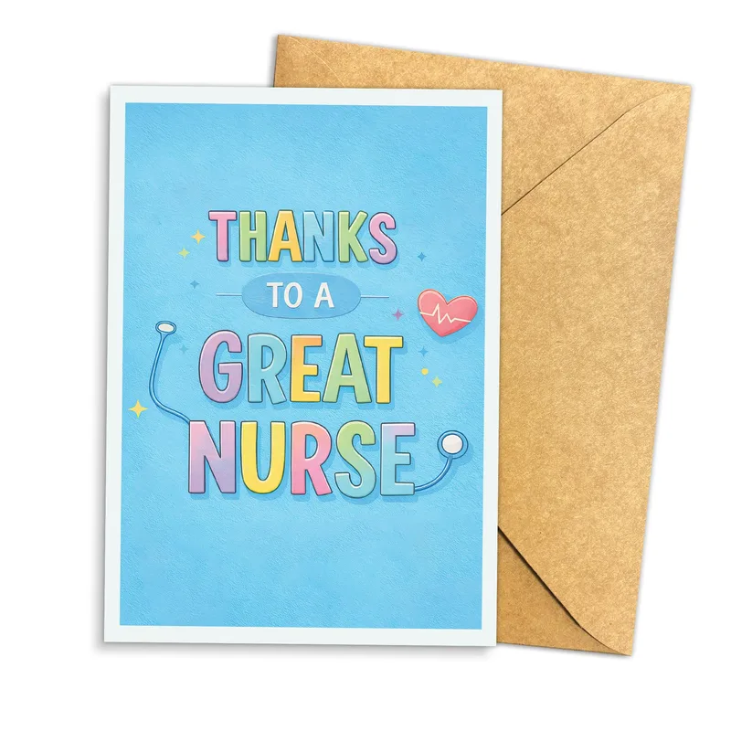 Thanks to a Great Nurse Card: Pastel Stethoscope Design