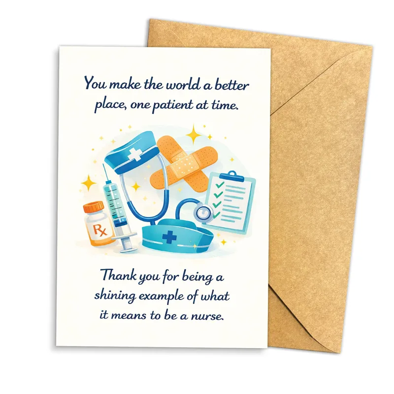 Nursing Graduation Card: A Shining Example of Nursing Care