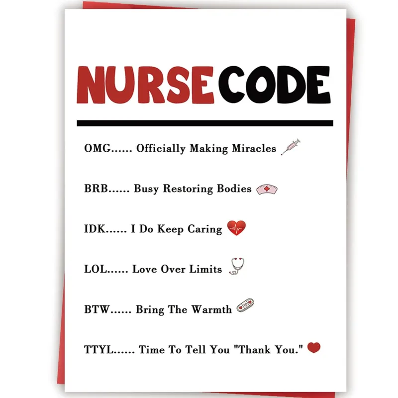 Nurse Week Card: Shorthand Thanks for Nurses